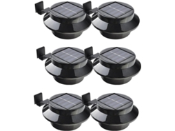 Kit com 6 Luminárias de Parede Solares com Led AQUAFORGE