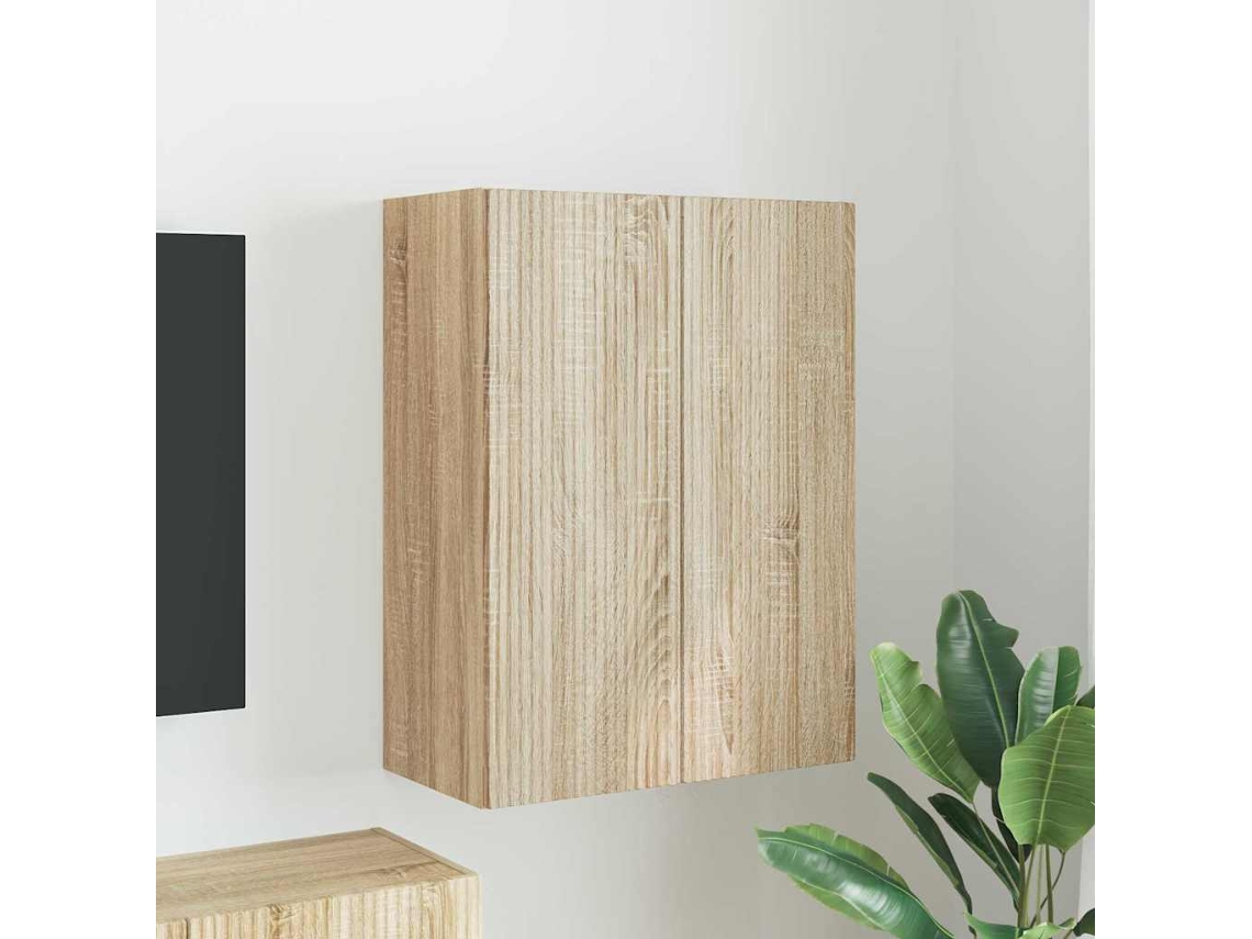 Vidaxl Armário De Tv De Parede 59,5 X 31 X 80 Cm Carvalho Sonoma