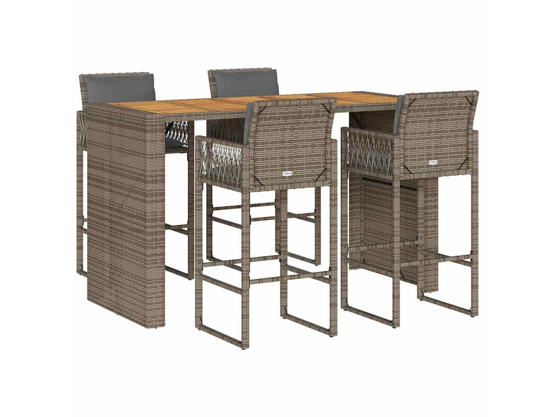 Garden Bar Set, Garden Bar Sets Vidaxl Cinzeto Rattan / Vime (185 Cm)
