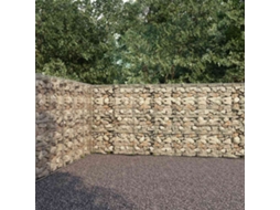 Vidaxl Muro Gabião Com Tampas Aço Galvanizado 600x30x200 Cm