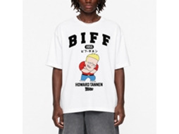 Rockinstone Back To The Future Movie Biff Howard Tannon Cartoon White Adult T-shirt Size:m