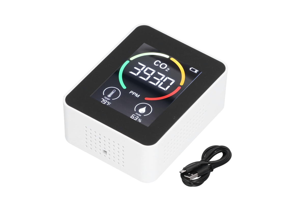 Medidor De Qualidade Do Ar 3 Em 1 Para Co2, Branco