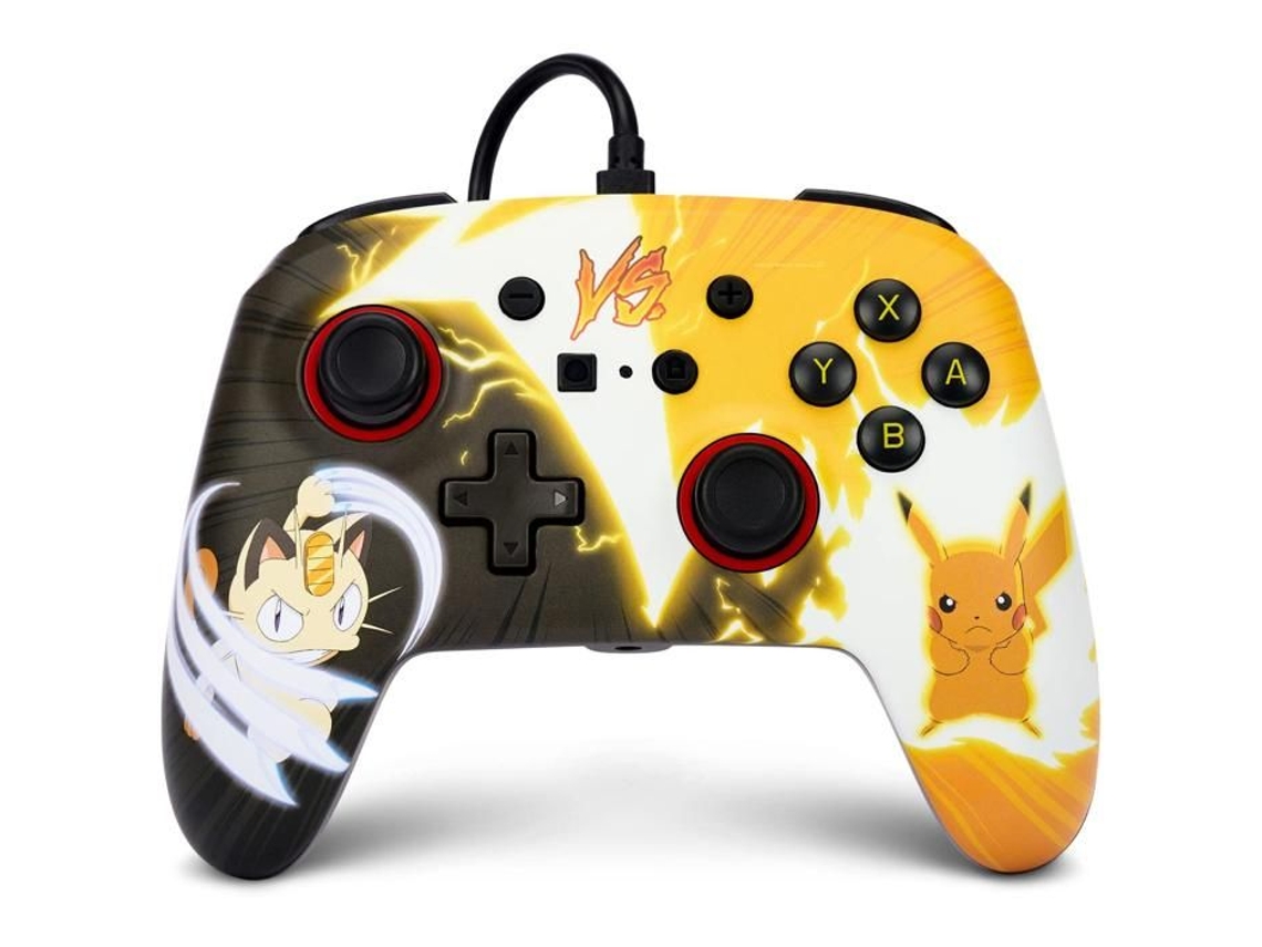 Manette Com Fio Nintendo Switch Power A Pikachu Vs Meowth