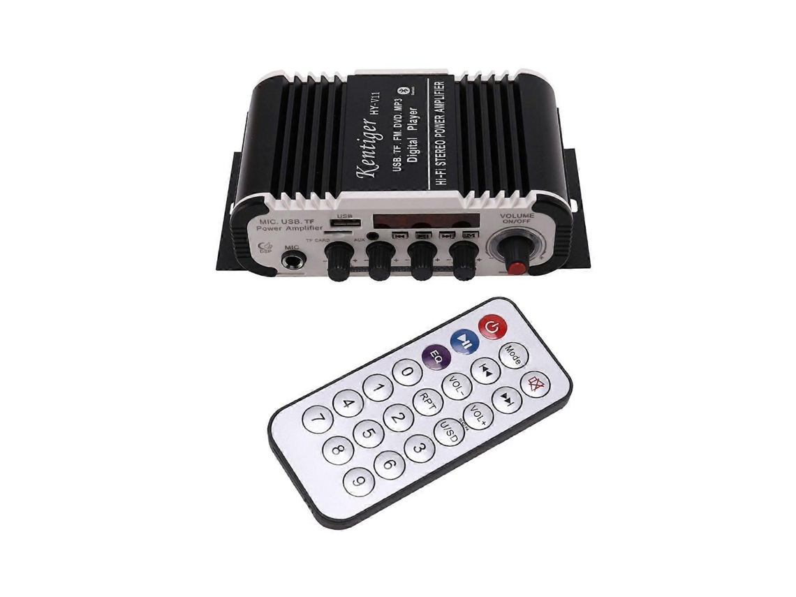 Amplificador Bluetooth Kentiger Hy - V11 De 2 Canais Com Graves Potentes E Controle Remoto Tf.