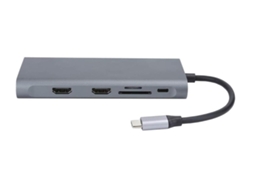 Lurelia Dock Usb-c 12 Em 1 Com 4k, 1080p, Hdmi, Vga, Ethernet Gigabit, Usb 3.1, Pd 100w, Áudio 3,5 Mm Para Portátil