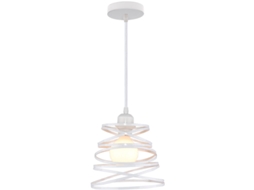 Lustre De Teto Suspenso Vintage Em Gaiola De Metal E27,plafonnier Industrial Retrô Branco Btforus