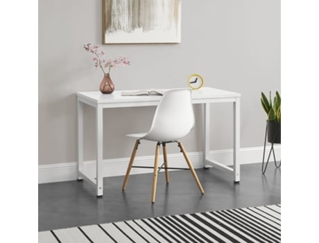 Secretária EN.CASA Aço/ aglomerado de melamina (Branco - 75 x 120 x 60 cm)