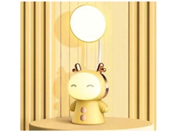 Candeeiro De Mesa Infantil Com Luz Noturna Abajur Bonito De Desenho Animado 360° Pescoço De Ganso Led Luz De Leitura Dobrável Para Quarto Bestvite