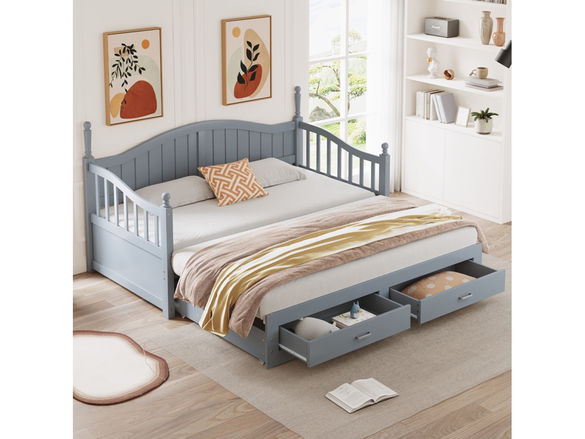 Sofá cama Madeira 90/180x190 Coluna Romana Gavetas