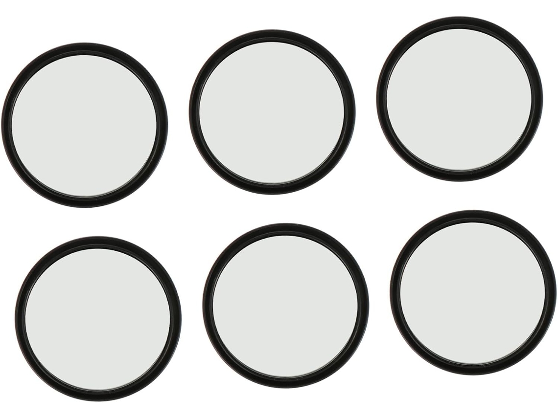 Conjunto de 3 pares de espelhos convexos para ponto cego com pré-moldagem para carros, melhorando a visibilidade.