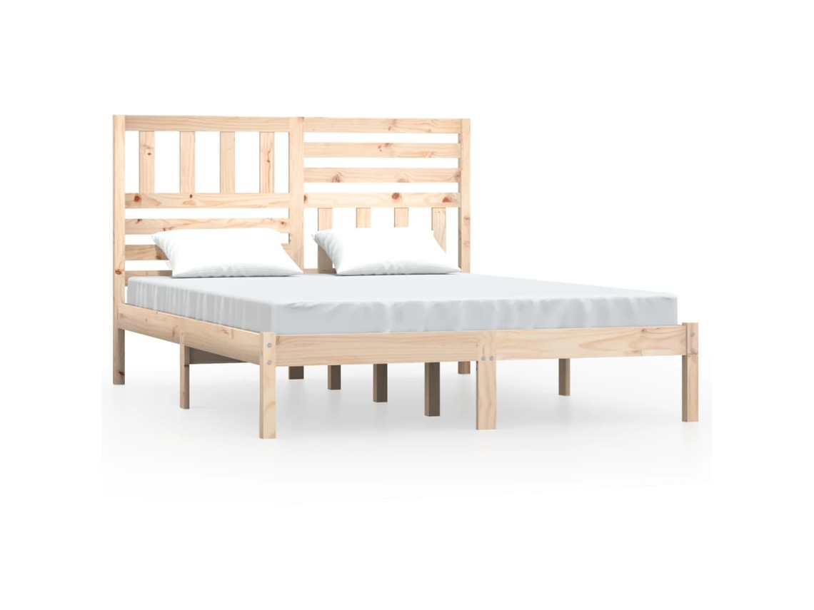 Bed Frame, Bed Frames Vidaxl Marrom Madeira De Pinho (160 X 200 Cm)