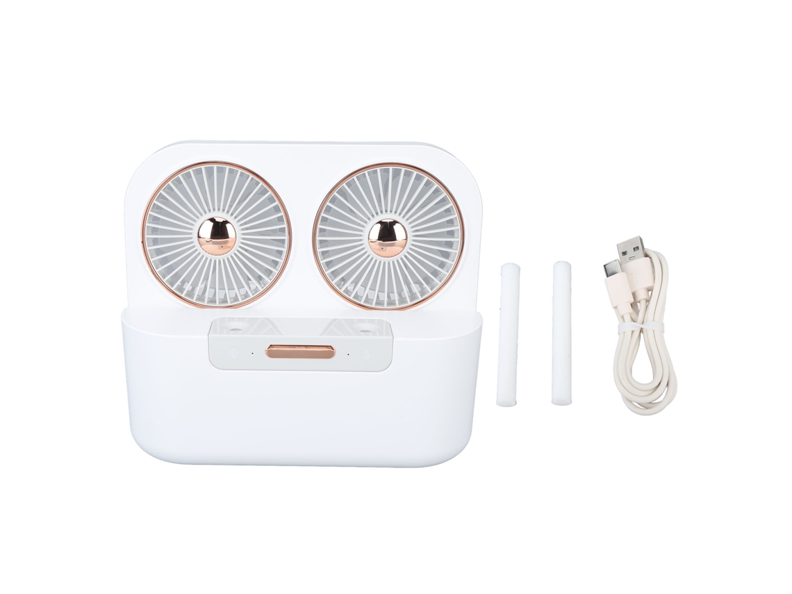Laxiscreed Ventilador Usb Portátil Com Spray Refrescante E Ar Condicionado De Mesa