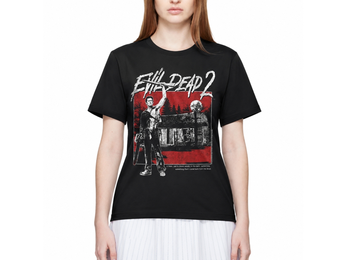 Rockinstone Evil Dead Cabin Square Black Adult T-shirt Size:xxl