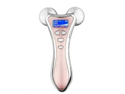 Massageador Facial Vibratório de Microcorrente 3d com Rolos, para Lifting Microcorrente, Massagem Faci Al Rotativa 4d em Formato Y. GOKOCO