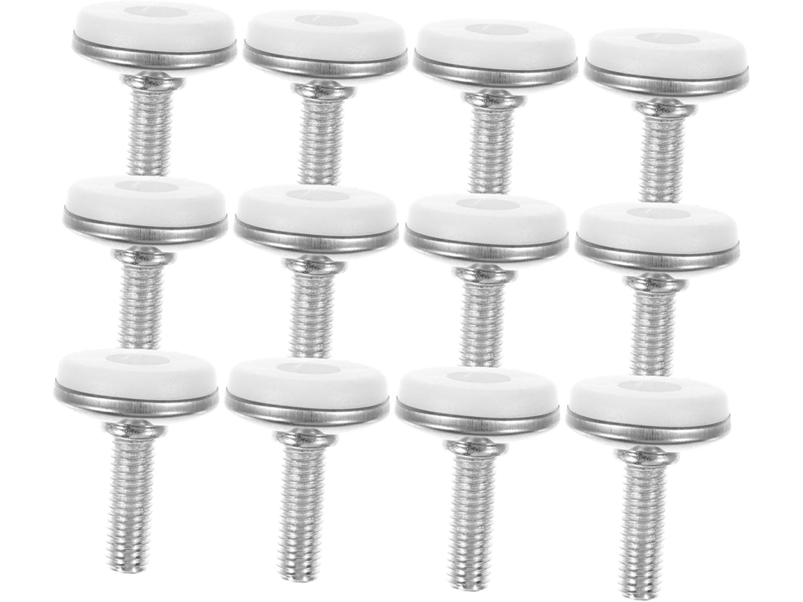 Tehaux Conjunto De 12-niveladores Móveis Ajustáveis Para Pés Mesa E Cadeira Com Parafusos Proteção Pisos Armários