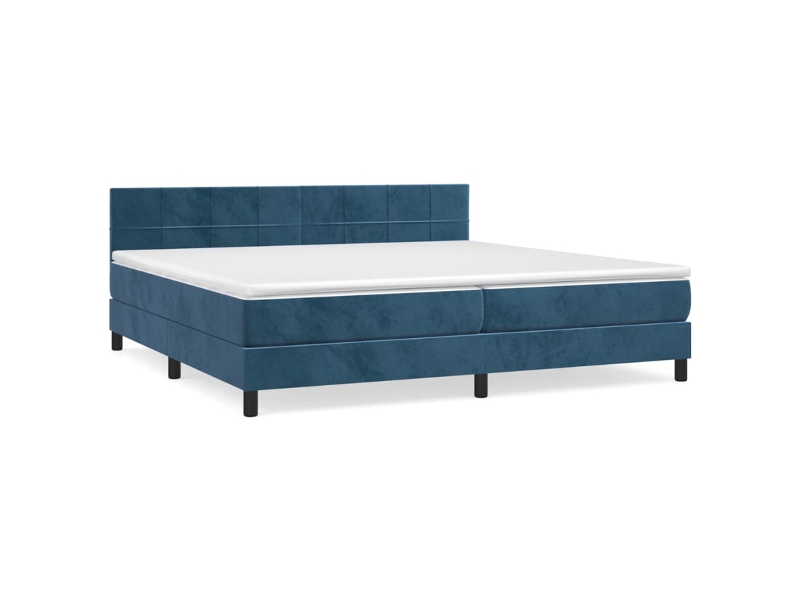 Box Spring Bed, Box Spring Beds Vidaxl Azul Veludo (200 X 200 Cm)