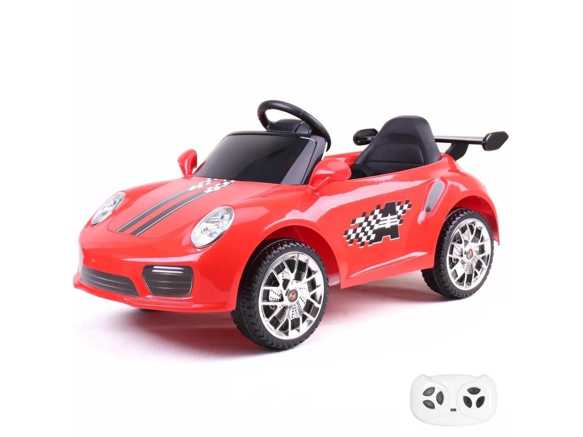 Porsche 911 Carro Elétrico Infantil De 1 A 5 Anos – Veículo Desportivo Com Bateria Mp3 &amp; Amortecedores – Carro Infantil 12v Com Comando - Vermelho