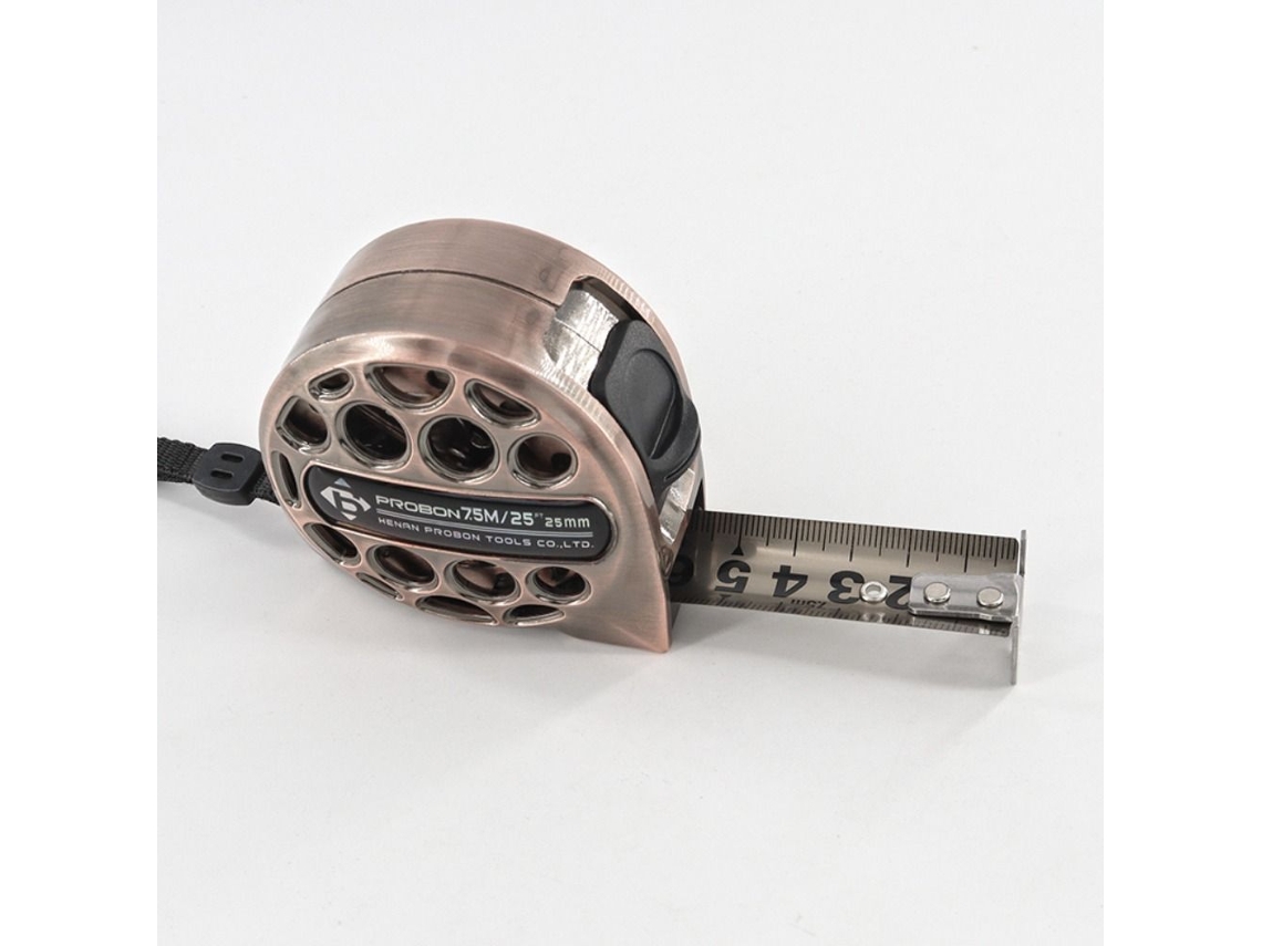 Fita Métrica De Aço 3m/5m/7,5m Régua Métrica Bronze 7,5m 25mm Bronze Aquaforge