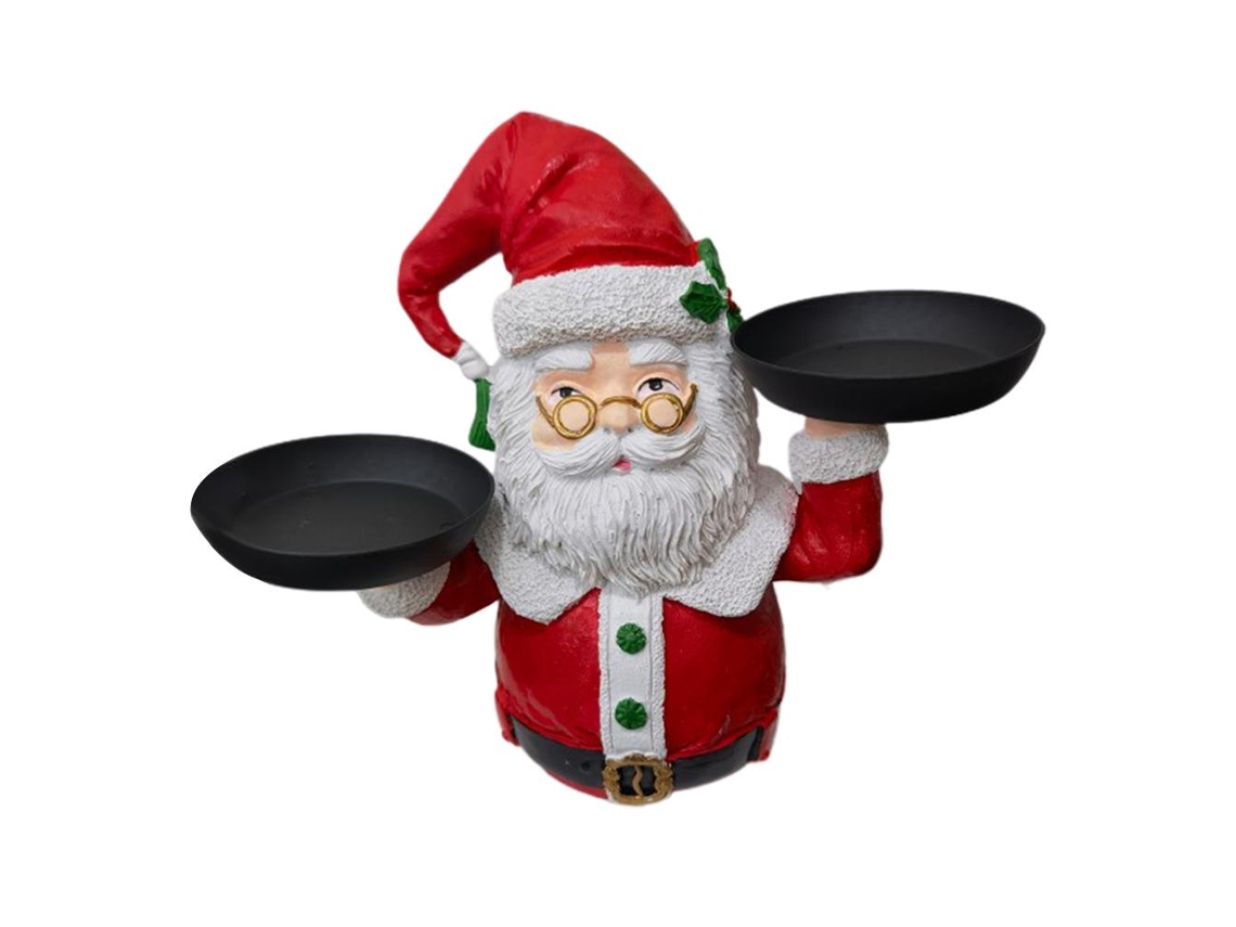 Laxiscreed Prato De Natal Com Pai Natal E Boneco De Neve Em Resina Para Snacks E Decoração Natalícia