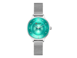 Relógio Feminino Casual De Quartzo Com Pulseira De Malha Milanesa, Modelo Fino.