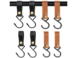 Conjunto De 8 Ganchos Em Formato De S (4 Pretos + 4 Marrons), Ganchos E Cabides Para Casa, Ganchos Para Carrinhos De Bebê