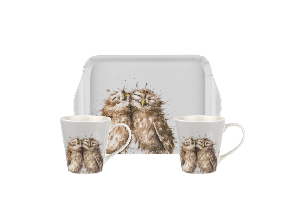Conjunto de caneca e bandeja WRENDALE DESIGNS Coruja