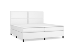 Box Spring Bed, Box Spring Beds Vidaxl Branco Couro Artificial (200 X 200 Cm)