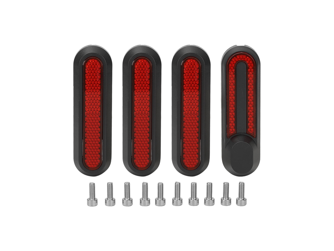 Rebe-4pcs Adhesivos Reflectantes Para Patinete Eléctrico Xiaomi Capa Protectora De La Cubierta Del Cubo De Rueda Delantera Y Trasera