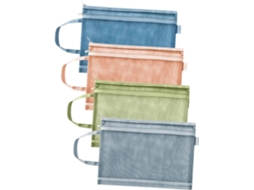Conjunto De 4 Sacos Malha Com Fecho Correr Organizar Materiais Em Gavetas E Armários Casa