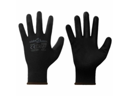 Vidaxl Luvas De Trabalho 12 Unid. Preto 8 / M Poliéster
