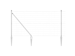 Conjunto 1 Cerca Externa Vidaxl Prateado Aço (25 X 1,2 M)