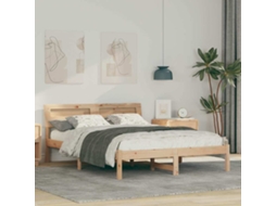 Vidaxl Estrutura Da Cama Com Cabeceira Castanho 120 X 200 Cm