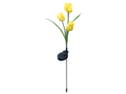 2026 luz de Jardim de Tulipa Solar 3 Ramos Impermeável Led para Exterior Pátio Jardim Decoração Amarela
