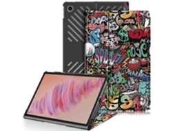 Capa De Couro Para Tablet Lenovo Tab Plus 11.5 Tb351fu Custer Com Pintura Em 3 Partes E Suporte Dobrável.