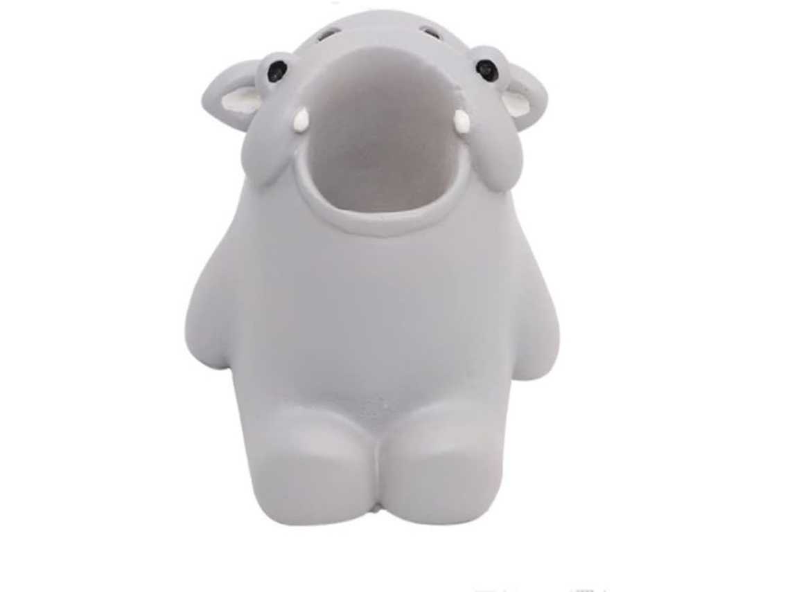 2026 portavasos de Resina Animal Cute Hipopótamo para Cepillos de Dientes Hogar Niños