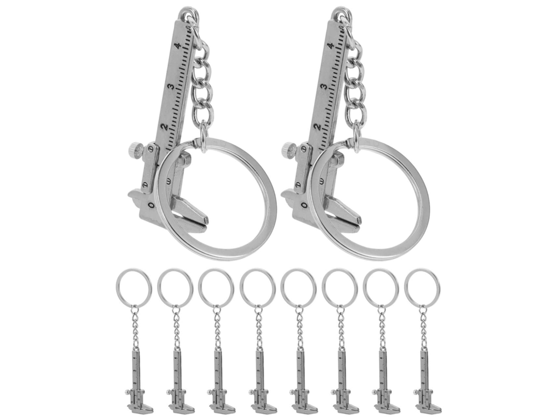 Conjunto De 10 Paquímetros Medição Para Joias Em Mini Chaveiro Liga