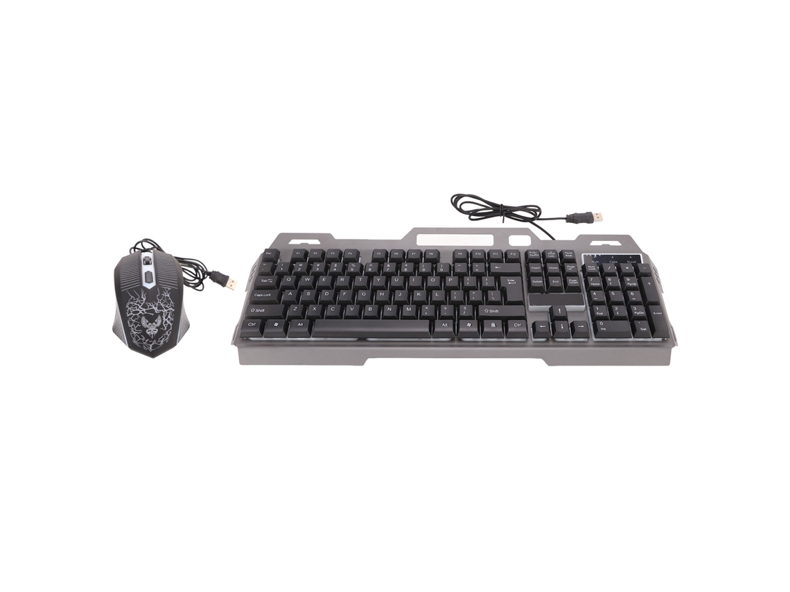 Combo de Teclado e Mouse para Jogos USB 104 Teclas RGB