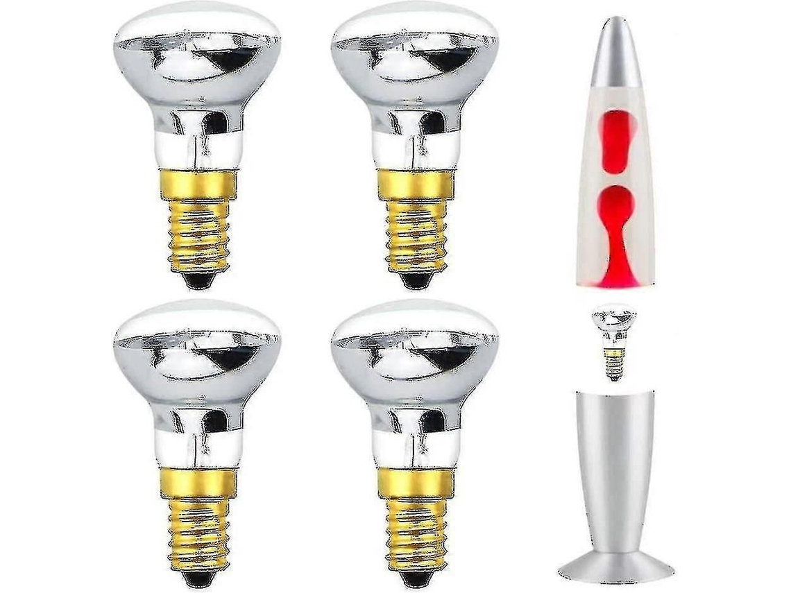 Lâmpada Lava Com Refletor Branco Quente E14 R39 25w (pacote Com 4)