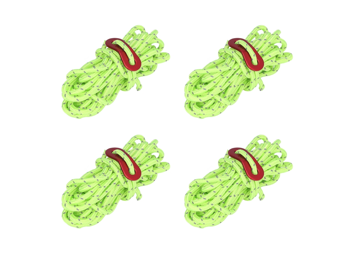 Conjunto de 4 Cordas refletoras AQUAFORGE para barraca, alta resistência