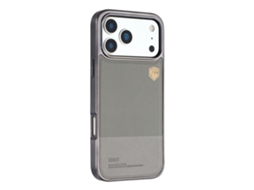 Capa Kigc Para Iphone 17 Pro Com Revestimento Eletrolítico Em Pc Tpu Pu - Cinza