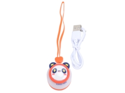 Ventilador de Pescoço Laranja Urso Usb Sem Lâmina Portátil