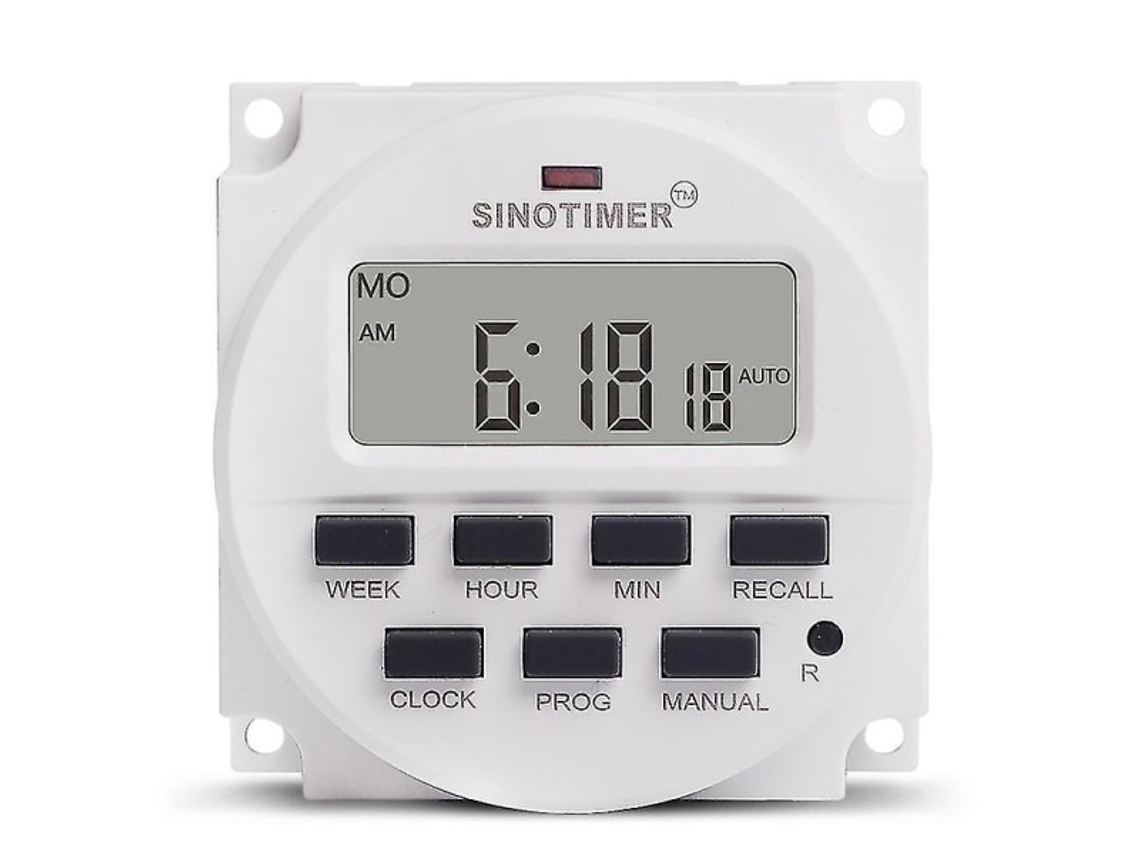 Temporizador Digital LCD de 15,98 polegadas, 12 V cc, 7 opções BRILVIBERA