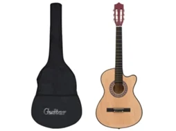 12 pcs conjunto de guitarra acústica cutaway com 6 cordas VIDAXL 38" .