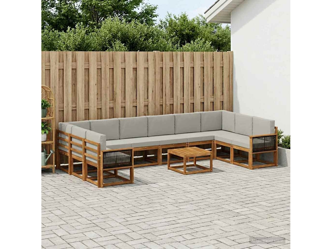 Vidaxl Conjunto De Sofás Para Exterior 11 Unid.