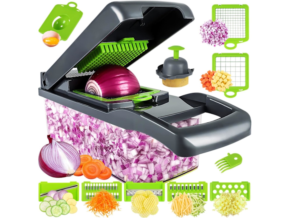 Picador De Legumes, Picador De Cebola Profissional, Picador De Alimentos Multifuncional 13 Em 1, Ideal Para Crianças Na Cozinha K