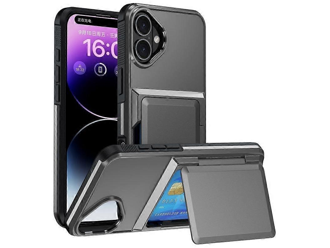 Capa De Celular À Prova De Choque Com Suporte Para Cartão Kalebol Flip