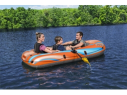 Conjunto 1 Barco Insuflável Bestway Laranja Pvc (246 X 122 Cm)