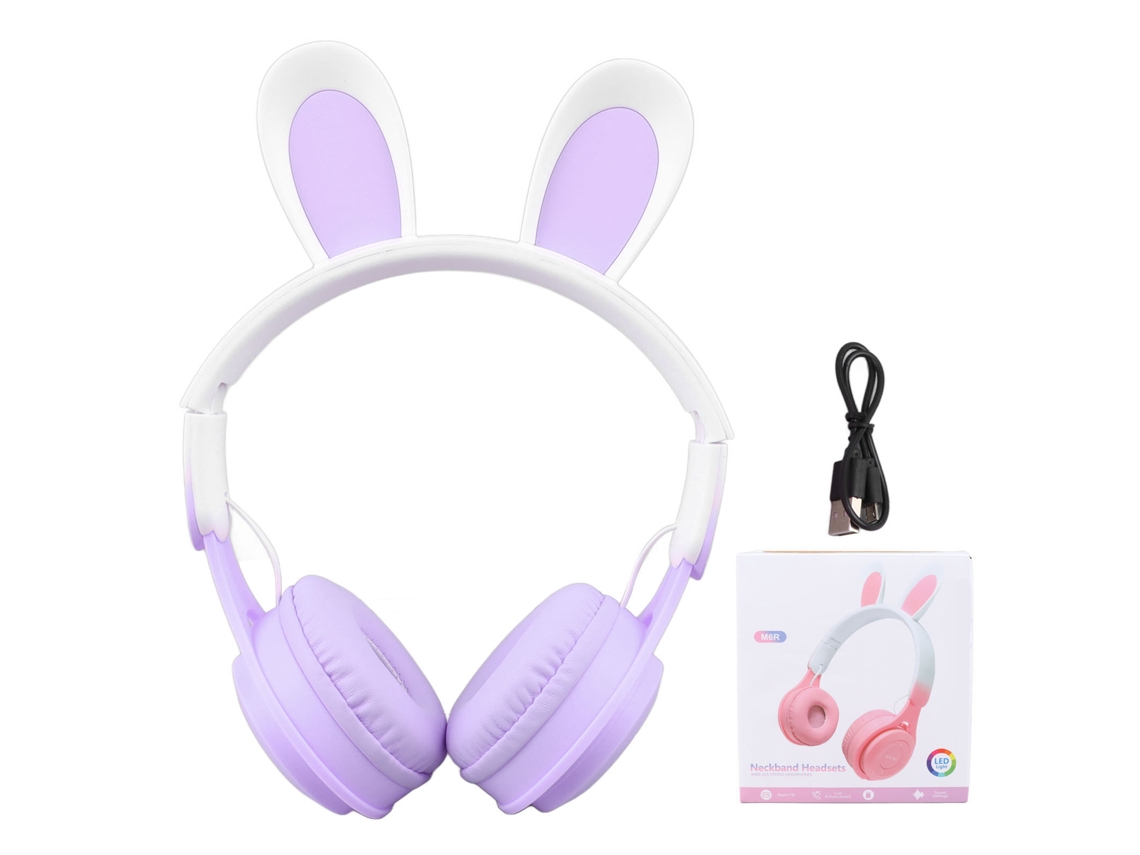 Fones de Ouvido Sem Fio LAXISCREED Coelhinho Led