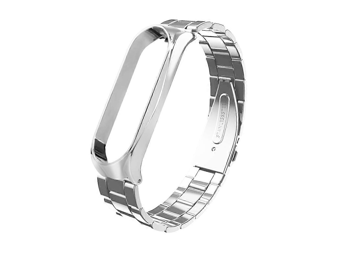 Pulseira de substituição de aço inoxidável para Xiaomi Mi Band 6, prata. Ly Ebike