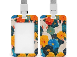 Porta Crachá Com Cordão, Porta Crachá Estilo Artístico, Porta Crachá, Capa Protetora Vertical Cartão